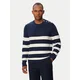 Tommy Hilfiger Pulover Breton MW0MW43502 Mornarsko modra Regular Fit