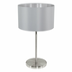 EGLO 31628 | Eglo_Maserlo_G Eglo stolna svjetiljka 42cm sa prekidačem na kablu 1x E27 svijetlo siva, srebrno, poniklano mat