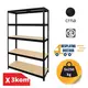 Komplet od Tri police metal-medijapan 180x120x45cm, 5x250kg Mat crna