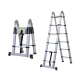 MXM Dvojna teleskopska lestev s sklepom - 3,8 m, aluminij