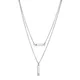 Dvojna srebrna ogrlica z diamantom TS-PN-0056