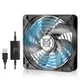 slomart OTraki USB ventilator 120mm - PC hlajenje, 3 hitrosti, tiho delovanje