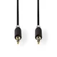 NEDIS GOLD AUX Kabel | 3.5 mm m – 3.5 mm m | 1.0 m | Pozlaćeni konektori | Crni