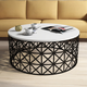 Hanah Home Klub sto 90x90x38cm Belo-Crni
