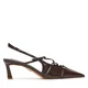 STEVE MADDEN Čevlji s peto in s paščki temno rjava
