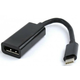 Gembird USB-C to display-port adapter, black A-CM-DPF-01