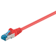 GOOBAY S/FTP CAT 6A zakrpa 0,5 m crveni mrežni priključni kabel