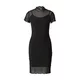 Womens double-layer mesh dress black