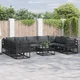 Sjedeća garnitura za vrt 9 kom. Crna Aluminij 423 x 213 x 71 cm