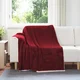 Vidaxl Odeja Bordeaux rdeča 150 x 200 cm Flis