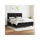 Den Box spring postelja z vzmetnico črna 180x200 cm blago