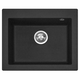 West XL granitni umivalnik black METALLIC