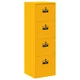 Vidaxl Kabinet za datoteke s polico Gorčična rumena 45,5 x 42 x 139 cm