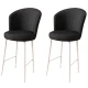 Hanah Home Set barskih stolica Fora, 2 komada, Crno-beli