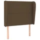 Vidaxl Vzglavje z ušesi temno rjavo 93x23x118/128 cm blago
