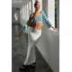 Madmext White Basic Womens Long Skirt With Slit Detail