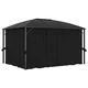 Paviljon z zavesami 400x300x265 cm antraciten