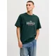 JACK & JONES Majica JORFREDERIKSBERG smaragd / rdeča / bela