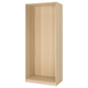 PAX Okvir garderobera, belo b. im. hrastovine, 100x58x236 cm