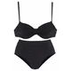 LASCANA Bikini, črna