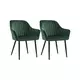 Songmics Jedilni stoli komplet 2 kosa 625x60x85 cm zelene barve