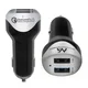slomart Maclean Energy MCE157 avtomobilski polnilnik, 4,8A, 2xUSB, QC 3.0 + kabel 1,5m