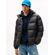 Tommy Jeans za moške. DM0DM19786 Kratek plašč Essential črn (XXL), Črna, Priložnostno, Dolg rokav, Reciklirani poli