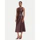 Rinascimento Obleka iz umetnega usnja CFC0130414003 Bordo rdeča Regular Fit