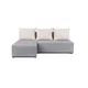 Grantex Line Ugaona garnitura Lena V, 130x190cm, Siva