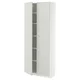 METOD Visoki element s policama, bela/Aspudden svetlosiva, 80x37x200 cm