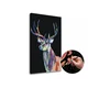 Slikarstvo po številkah BARVNI DEER | nizka težavnost SPECIAL BLACK EDITION - na okvirju