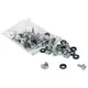 INT Cage Nut Set, 50x M6 cage nuts, 50x M6 screws, 50x Plastic Washers