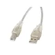 Lanberg USB kabel USB 2.0 A na B, 3m, transparenten