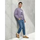 Sinsay - Crewneck dukserica sa printom comfort - lavanda