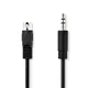 Nedis DIN avdio kabel | DIN 5-polni moški | 3,5 mm moški | Ponikljano | 1,00 m | Okrogla | PVC | Črna | Oznaka