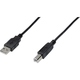 Digitus USB 2.0 priključni kabel [1x USB 2.0 utikač A - 1x USB 2.0 utikač B] 0.50 m Digitus crni