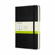 Moleskine Expanded beležnica, L, brezčrtna, trde platnice, črna