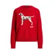 Lauren Ralph Lauren Pulover temno siva/rdeča/črna/volneno bela