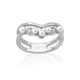 Ženski majorica arabesque beli biserni srebrni prsten sa kristalima 3,4 mm 55 mm ( 16141.01.2 915.010.1 )