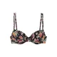 BUFFALO Bikini zgornji del bež/temno zelena/oranžna/črna