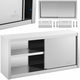Royal Catering Gastronomska stenska omara z drsnimi vrati STAL 120 x 45 x 60 cm