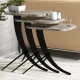 Lessentiel Maison Set klub stolova, 3 komada Pion Belo-Crni