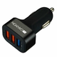 Canyon Avtomobilski polnilnik C-07, 1xUSB-A Quick Charge QC3.0 + 2xUSB-A, vhod 12-24V, izhod USB/5V-2,1A+QC3.0/5V-2,4A&9V-2A