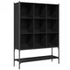 Regal za knjige crni 102 x 30 x 141,5 cm od konstruiranog drva