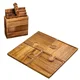 Smania Set lesenih servirnih pladnjev v obliki sestavljanke PuzzleTray, deske za rezanje, pladenj za serviranje