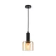 ITALUX PND-65342-1-BK+AMB - Luster na sajli SANTIA 1xE27/40W/230V