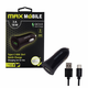 MaxMobile auto adapter USB SC-106 QC 3.0,18W QUICK CHARGE 3A + TYPE C: crni