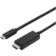DIGITUS Digitus USB-C / HDMI adapterski kabel USB-C vtič\, HDMI-A vtič 5.00 m črna AK-300330-050-S zaščiten\, dvojno oklopljen USB-C®-Display kabel, (20416857)