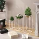 Aberto Design Set dekorativnih saksija GED-019-C, 28x80cm, 17x40cm, 22x60cm, Belo-zlatna