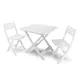 Ipae ProGarden camping set - Sklopivi Set sa 2 Stolice i Stolom - Beli